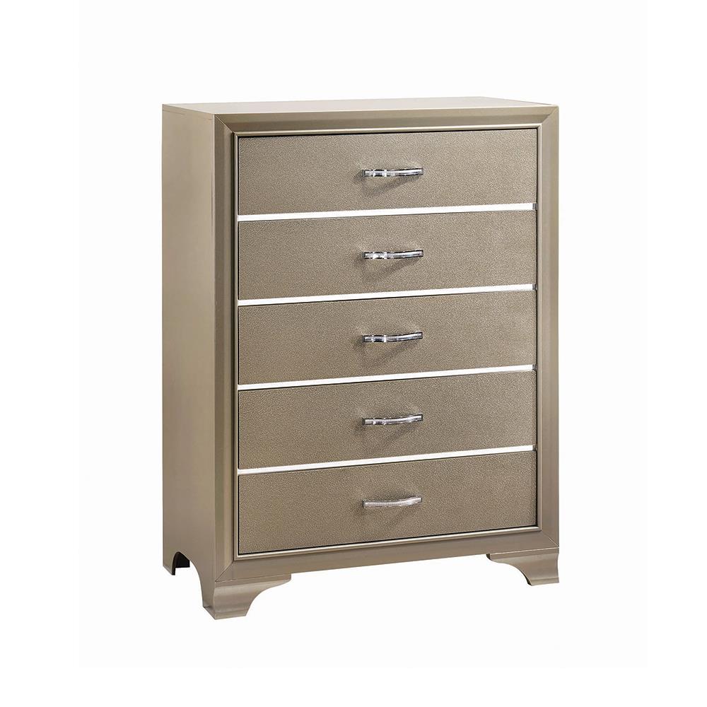 Beaumont 5-drawer Rectangular Chest Champagne - What A Room