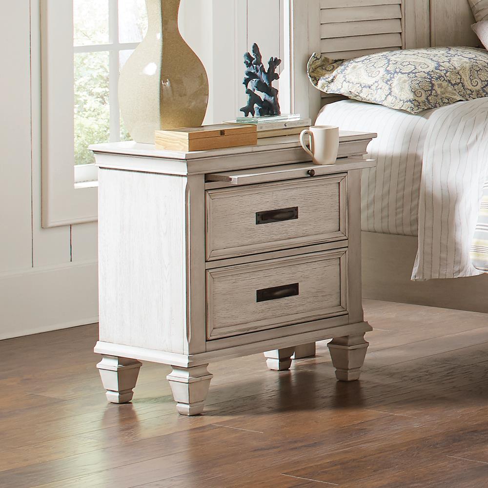 Franco 2-drawer Nightstand Antique White - What A Room