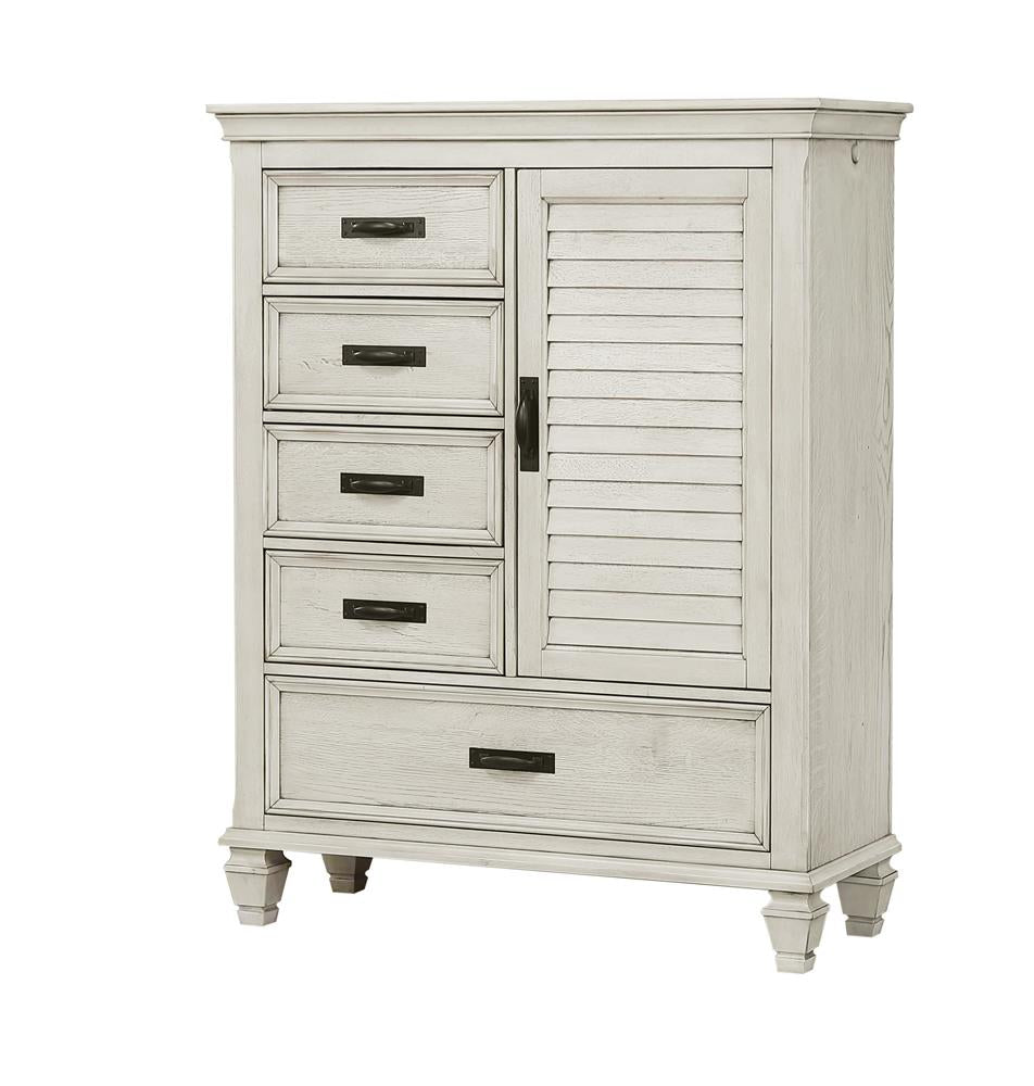 Franco 5-drawer Man’s Chest Antique White - What A Room