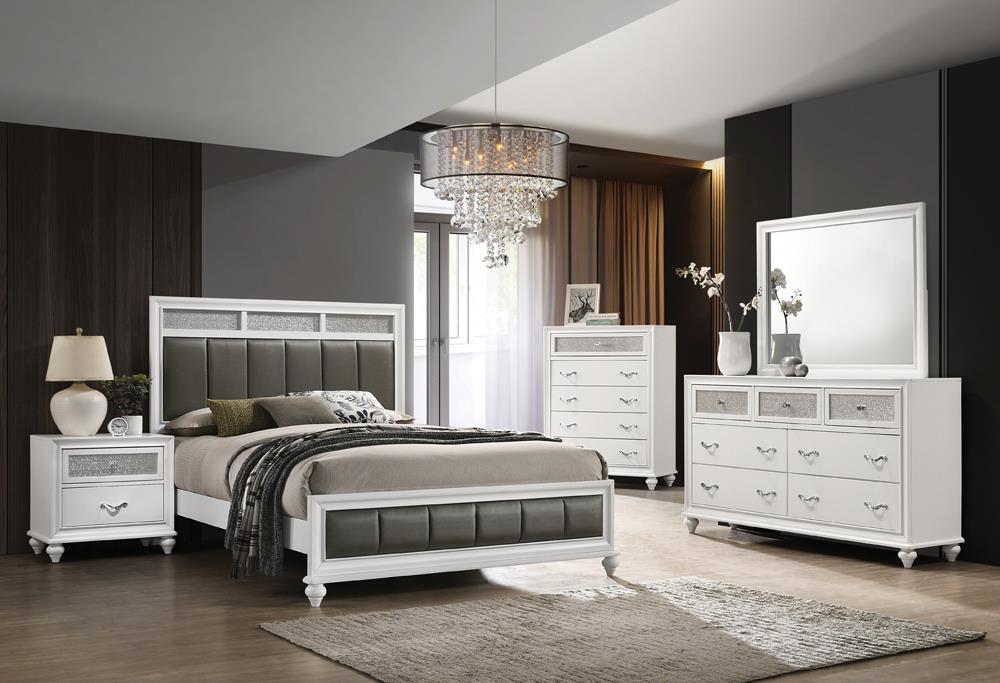 Barzini 5-piece Panel Bedroom Set White - What A Room