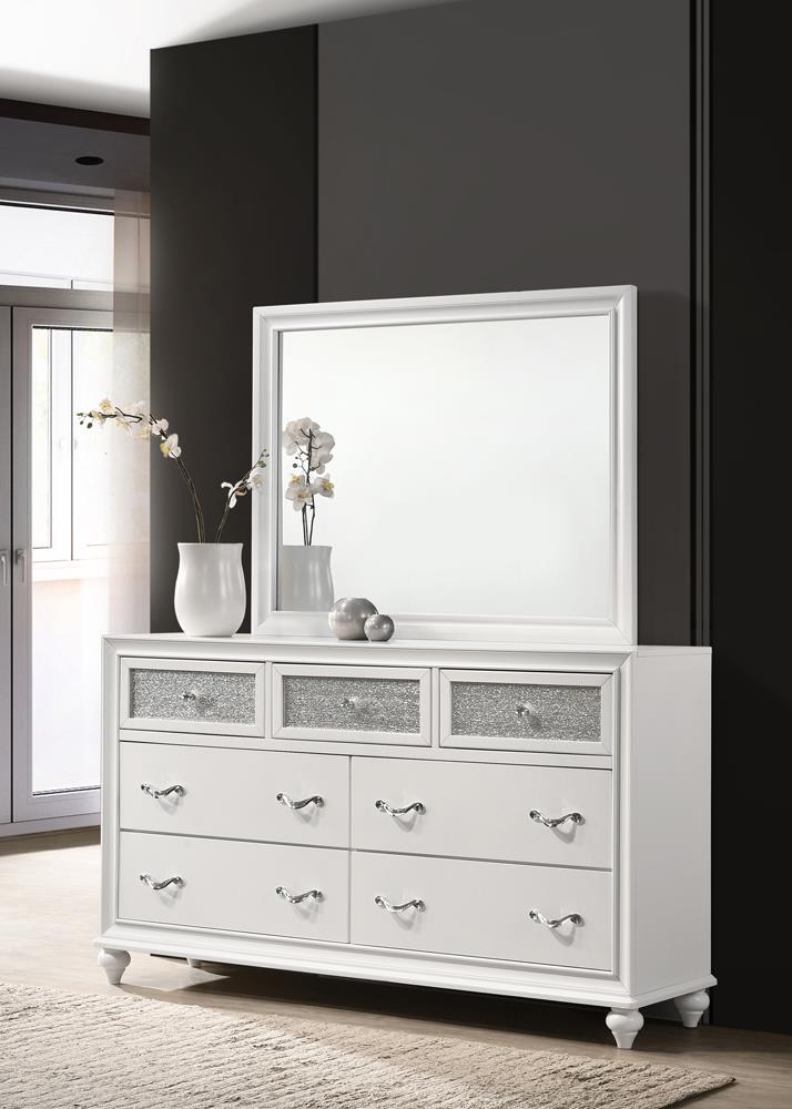 Barzini Rectangle Dresser Mirror White - What A Room