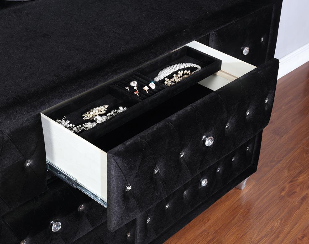 Deanna 7-drawer Rectangular Dresser Black - What A Room
