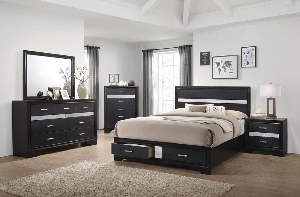 Miranda 2-drawer Storage Bed Black - What A Room