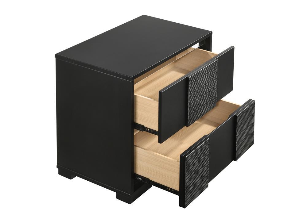 Blacktoft 2-drawer Nightstand Black - What A Room