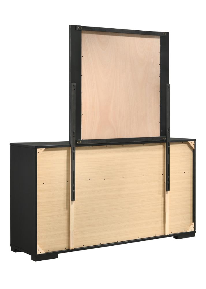 Blacktoft Rectangle Dresser Mirror Black - What A Room