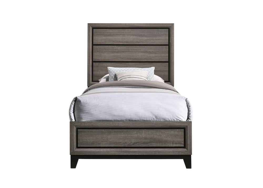 Panel Bed Grey Oak - What A Room