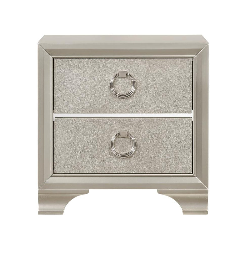Salford 2-drawer Nightstand Metallic Sterling - What A Room