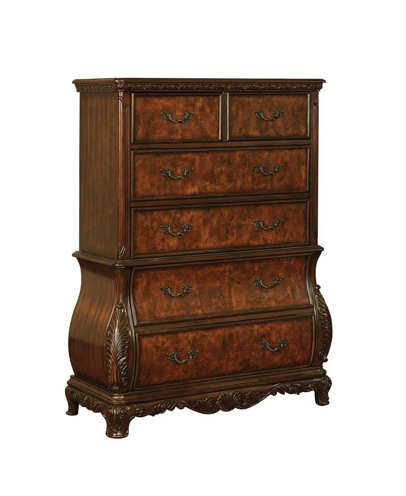Exeter 6-drawer Chest Dark Burl - What A Room