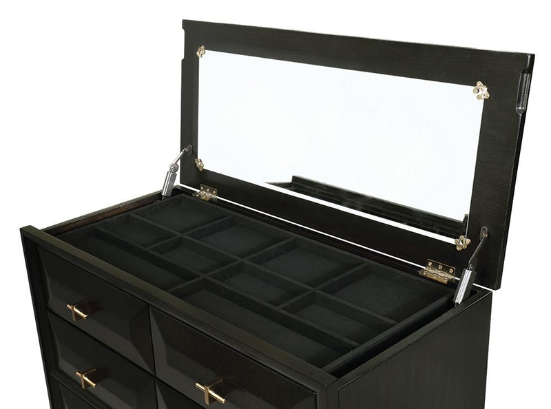 Formosa 8-drawer Chest Americano and Rose Brass - What A Room