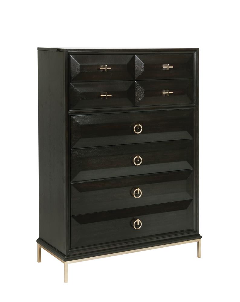 Formosa 8-drawer Chest Americano and Rose Brass - What A Room