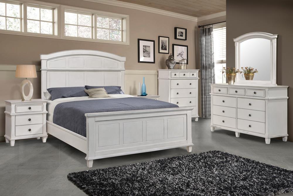 Carolina Panel Bed Antique White - What A Room