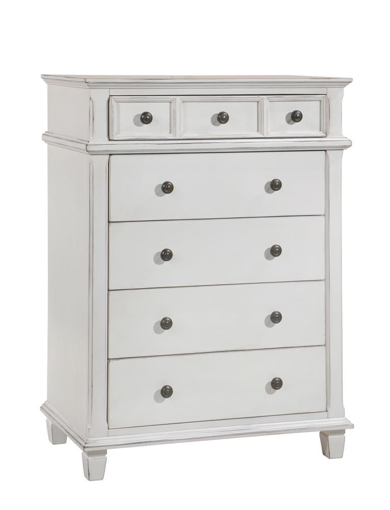 Carolina 5-drawer Chest Antique White - What A Room