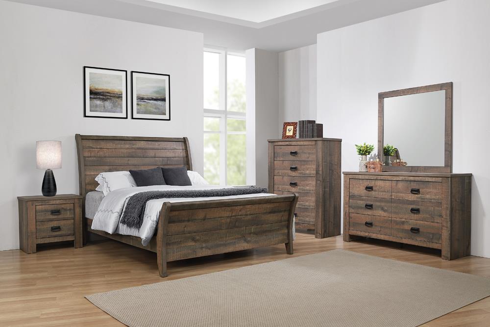 Frederick 4-piece Panel Bedroom Set Weathered Oak - What A Room