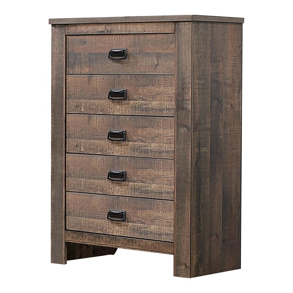 Frederick 5-drawer Chest Weathered Oak - What A Room