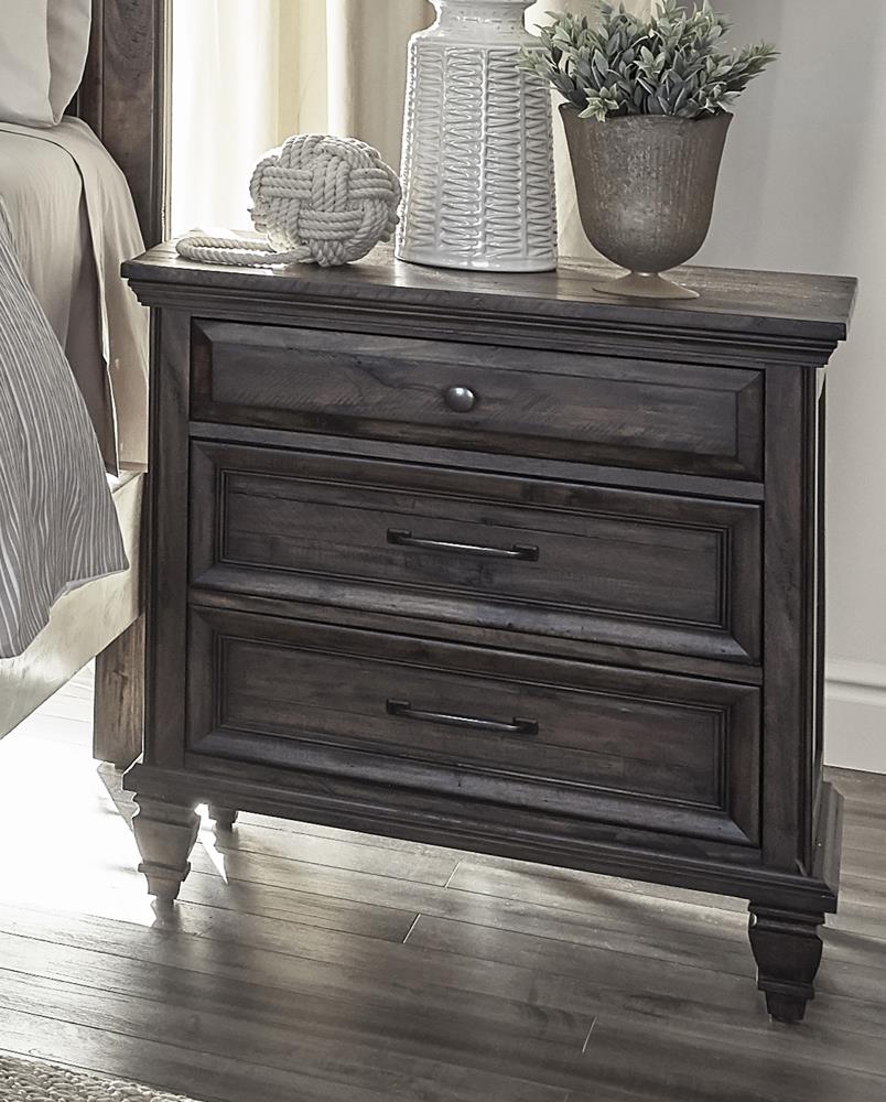 Avenue 3-drawer Nightstand Weathered Burnished Brown - What A Room