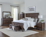 Avenue Upholstered Tufted Bench Weathered Burnished Brown - What A Room