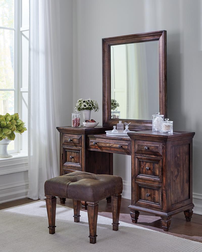 Avenue Rectangle Vanity Mirror Weathered Burnished Brown - What A Room