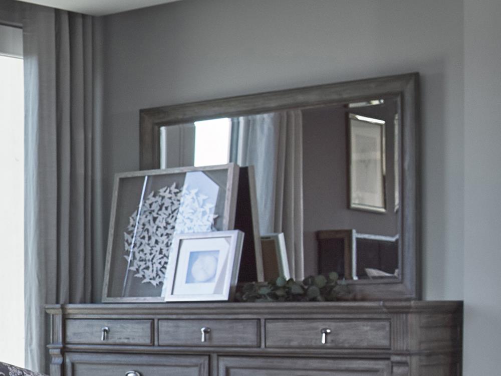 Alderwood Rectangle Dresser Mirror French Grey - What A Room