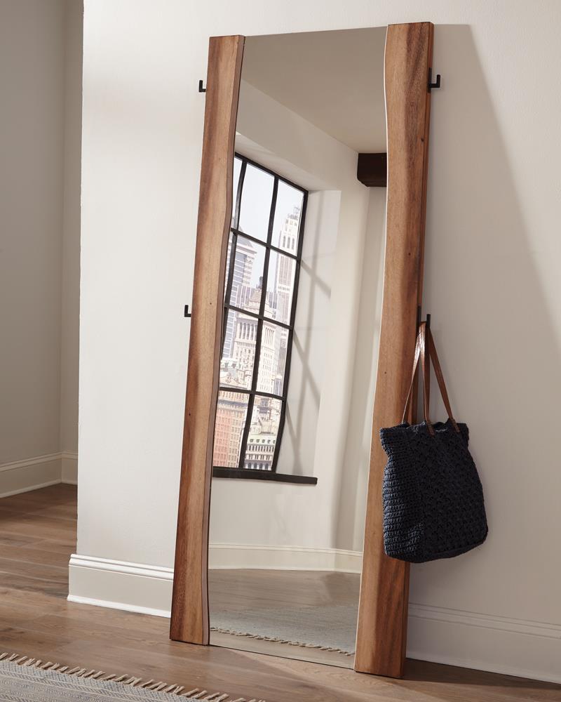 Winslow Standing Mirror Smokey Walnut and Coffee Bean - What A Room