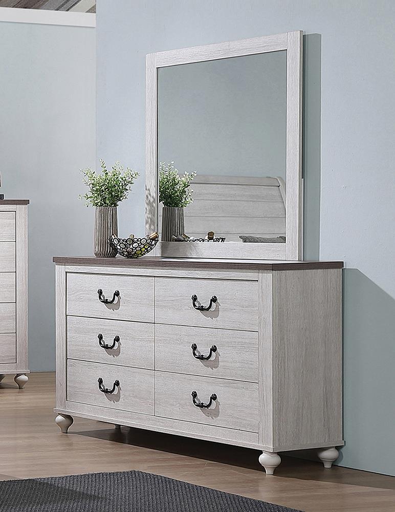 Stillwood Rectangle Dresser Mirror Vintage Linen - What A Room
