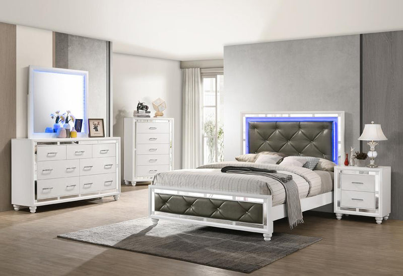 Whitaker 4-piece Bedroom Set with LED Lighting White - What A Room