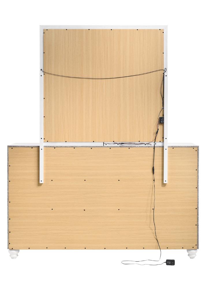 Whitaker Rectangle Mirror with LED Lighting White - What A Room