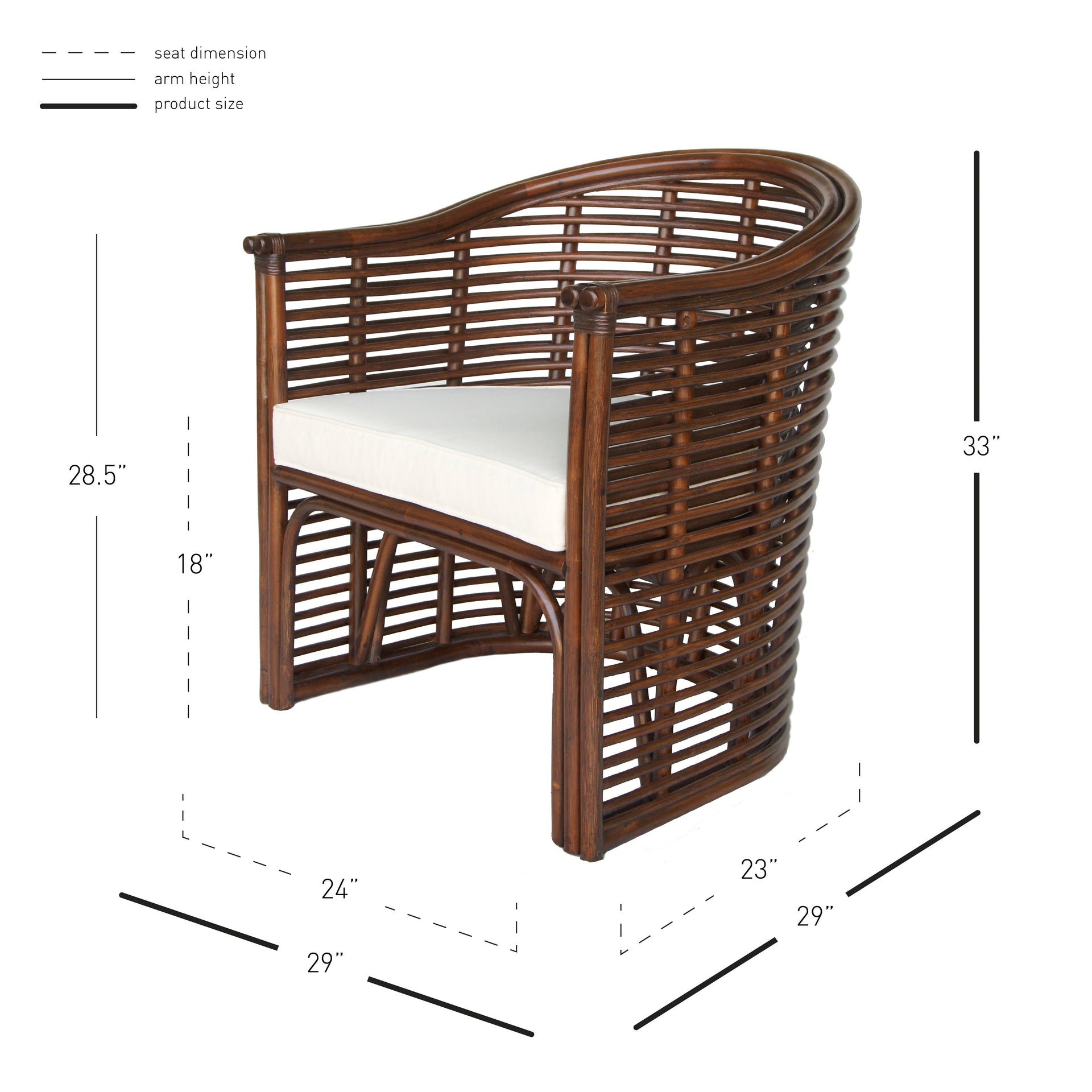 Knox Rattan Accent Arm Chair - What A Room