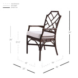 Kara Rattan Dining Side Arm Chair - What A Room