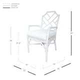 Kara Rattan Dining Side Arm Chair - What A Room