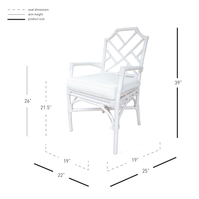 Kara Rattan Dining Side Arm Chair - What A Room