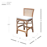Tatum Rattan Counter Stool - What A Room
