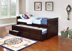Twin Captain’s Daybed with Storage Trundle Cappuccino - What A Room