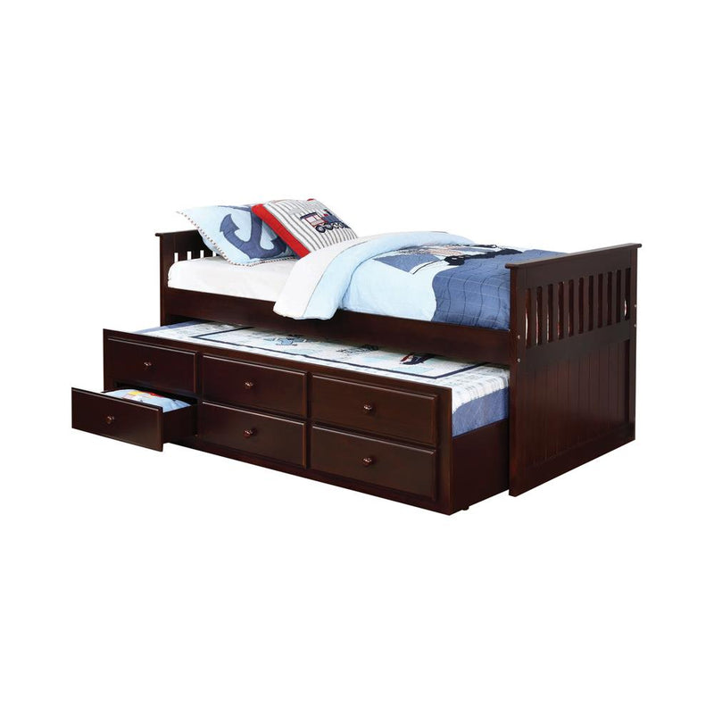Twin Captain’s Daybed with Storage Trundle Cappuccino - What A Room