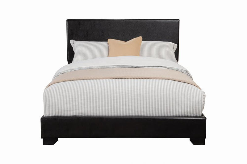 Conner Upholstered Panel Bed Black - What A Room