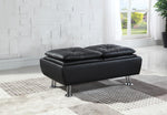 Dilleston Storage Ottoman with Removable Trays Black - What A Room