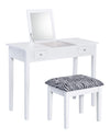 2-piece Vanity Set White and Zebra - What A Room