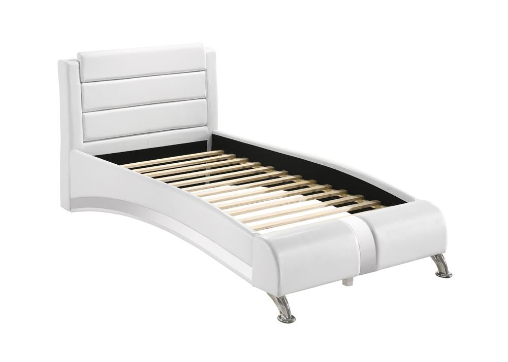 Upholstered Platform Bed Glossy White - What A Room