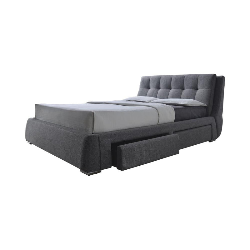 Fenbrook Tufted Upholstered Storage Bed Grey - What A Room