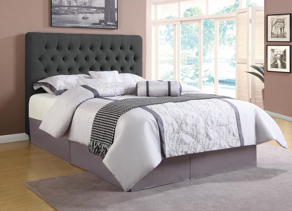 Chloe Tufted Upholstered Bed Charcoal - What A Room