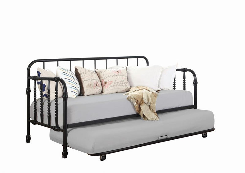 Twin Metal Daybed with Trundle Black - What A Room