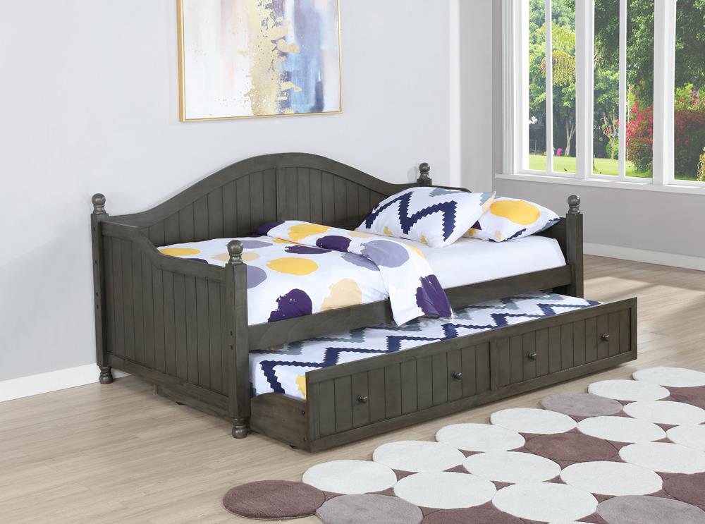 Julie Twin Daybed with Trundle Warm Grey - What A Room
