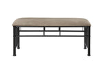 Livingston Upholstered Bench Brown and Dark Bronze - What A Room