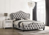 Bella Upholstered Tufted Panel Bed Grey - What A Room