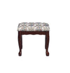 2-piece Vanity Set with Upholstered Stool Brown Red - What A Room