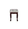 2-piece Vanity Set with Upholstered Stool Brown Red - What A Room