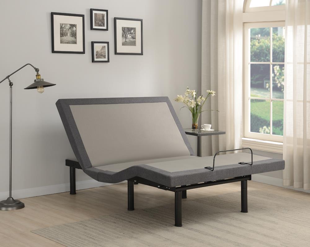 Clara XL Adjustable Bed Base Grey and Black - What A Room
