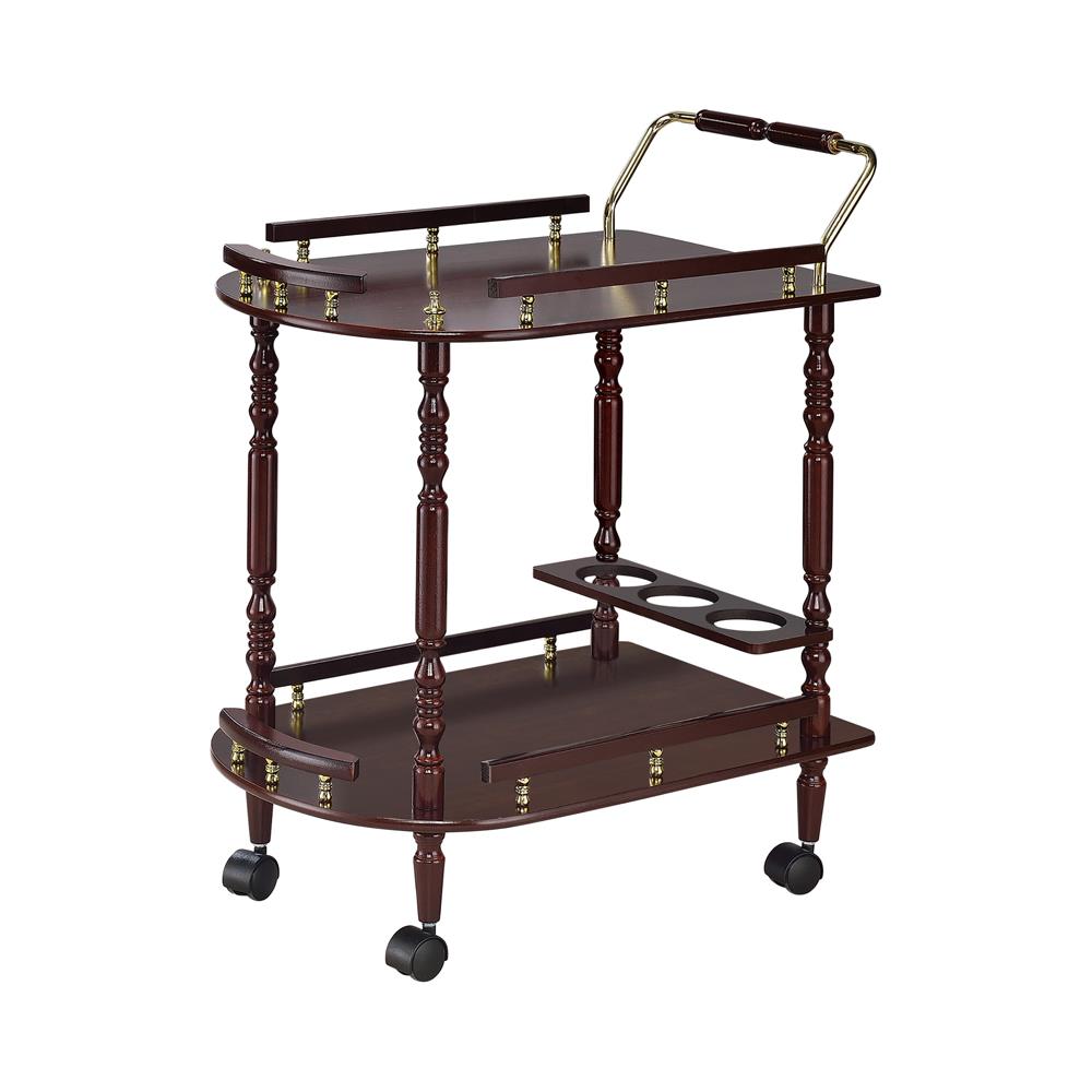 2-tier Serving Cart Merlot and Brass - What A Room