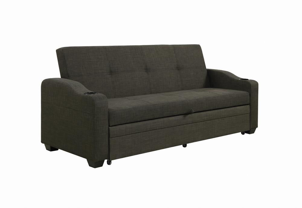 Miller Upholstered Sleeper Sofa Bed Charcoal Grey - What A Room