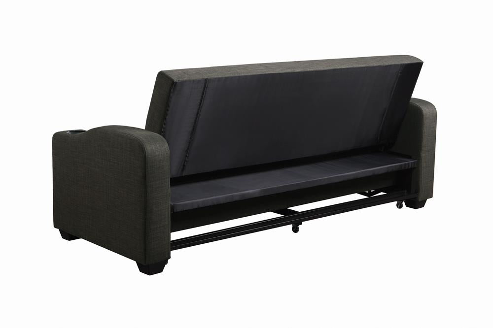 Miller Upholstered Sleeper Sofa Bed Charcoal Grey - What A Room