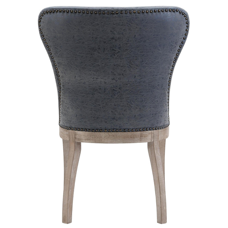Dorsey PU Dining Side Chair Drift Wood Legs - What A Room